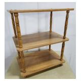 Three tier shelf table
