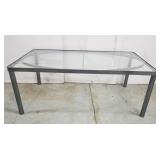 Glass top coffee table