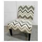 Armless chevron pattern chair