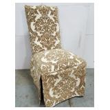 Skirted armless chair