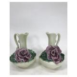 Pair of flower pitchers