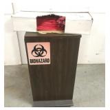 Biohazard trash can with bags