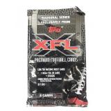 Unopened pack of topps XFL cards