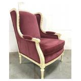 Vintage pink wing back chair
