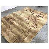 Twigs and leaves area rug