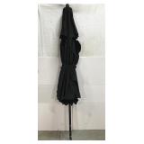 Large black patio umbrella