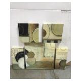 Five piece canvas wall art set