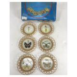 Butterfly bamboo coaster set