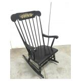 Black wood rocking chair
