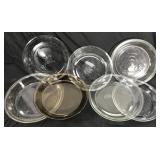 Glass pie dishes