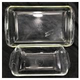 Glass baking dish pair