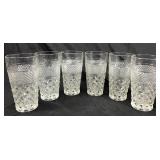 Cut glass tumbler set