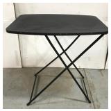 Foldable plastic and metal table