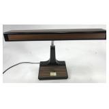 Vintage wood grain desk lamp