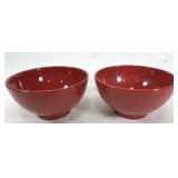 Waechtersbach red bowl pair