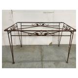 Vintage wrought iron patio table base