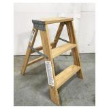 Wood step stool ladder