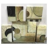 Five piece canvas wall art set