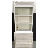 White wicker dresser w/ shelves