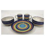 Striped dish set