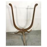 Wood dressing mirror stand