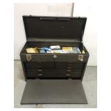 Kennedy metal machinist chest w/ contents