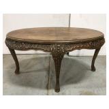 Antique carved small coffee table