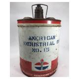 Vintage American oil Metal canister
