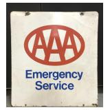 AAA emergency service double sided metal sign