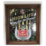 Miller high life Harley Davidson framed ad