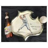 Vintage Falstaff baseball advertisement plaque
