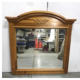 Large wood mirror