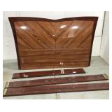 Lacquered wood headboard