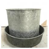 Galvanized pail and pan