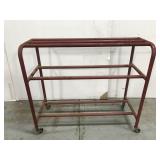Vintage rolling metal rack
