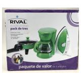 Rival coffee maker and iron