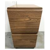 Two drawer filing cabinet on wheels