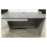 Gray computer desk
