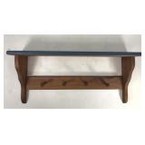Wood shelf and coat rack