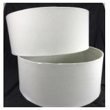 Low profile modern style lampshade pair
