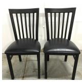 Pair of black metal chairs