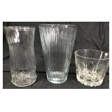 Glass vase trio