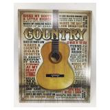 Country Music metal sign