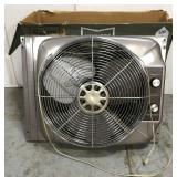 Large vintage window fan in box