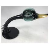 Glass duck lampshade desk lamp