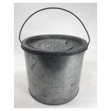 Galvanized metal minnow bucket