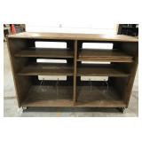 Rolling media cabinet w/ record storage