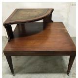 Two tiered corner table