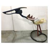 Re-purposed steel garden sculpture