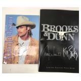 Alan Jackson and Brooks & Dunn signed tour books